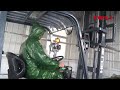 heli lithium forklift test rain operation full water spraying from all direction