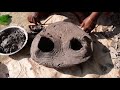 how to make small portable two face clay oven কিভাবে ছোট আলগা দোপাহা মাটির চুলা তৈরি করা হয়