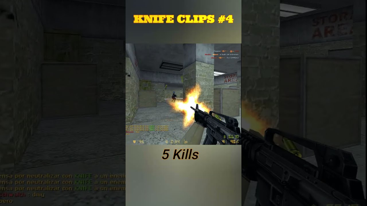 Epic 7K Eco-Round 3Knife in Counter Strike 1.6 #counterstrike #shorts #omg #knife #part4