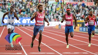 2022 World Track & Field Championship-Men's 200M Final Noah Lyles wins Gold in record time