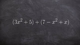 Adding polynomials not in standard form