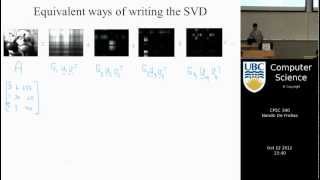 undergraduate machine learning 15: Singular Value Decomposition - SVD