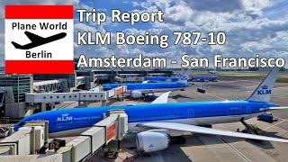 Trip Report | KLM Boeing 787-10 | Amsterdam - San Francisco | Passing Golden Gate Bridge & Alcatraz