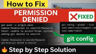How to Solve Git Permission Denied Error | Fix Access Denied in Git Push