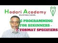 C Programming for Beginners   7  Format Specifiers
