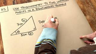 Key Skill - Use trigonometry to find unknown angles in a right-angled triangle.