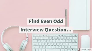 Write a java program to find even and odd number?
