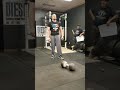 Near Clean and Push Press of Thomas Inch Dumbbell