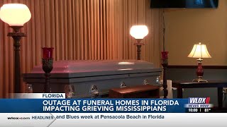 Outage at Florida funeral homes impacting grieving Mississippians