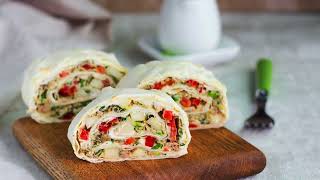 294 Рулет з лаваша з крабовими паличками LAVASH ROLL WITH CRAB STICKS / ГОТОВИМ ДОМА / ГОТОВИМ САМИ