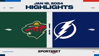 NHL Highlights | Lightning vs. Wild - January 18, 2024