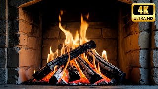 🔥 Crackling Fireplace 4K. Burning Fireplace Sounds. Relaxing Fireplace with Burning Logs #187