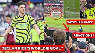 West Ham Applauded Declan Rice's Worldie Goal Even Saka got Shocked 👏🤯