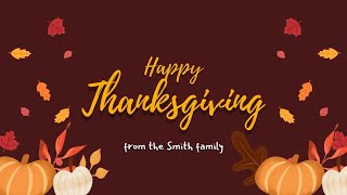 Free Thanksgiving Day Message Video Template (Customizable) - FlexClip