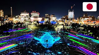 4K 圧巻！横浜 大さん橋　光と音に合わせてクジラが泳ぐ 大規模プロジェクションマッピング みなとみらいのイルミネーション　#クリスマスイルミネーション　#ヨルノヨ2024　#クジラ座　#横浜夜景