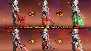 C0 Knave Signature Weapon VS Other Weapon Comperison part 1 || Version 5.3 || Genshin Impact ||