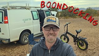 Boondocking on Plomosa Rd. In Quartzsite.  What to Expect! Van Life 🚐👍😃