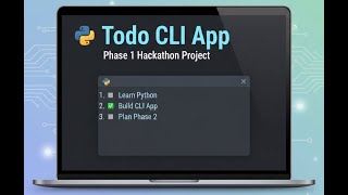 Todo CLI App | Phase 1 Hackathon 2 Project | In-Memory Task Manager