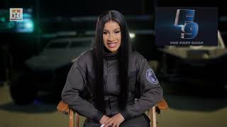 "F9: Fast and Furious 9" Interview Select Sound Bites With Cardi B "Leysa"