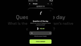 #DROPEE - 21.09.2024 - What is the name of Telegram's native cryptocurrency?