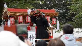 平成27年　魚吹八幡神社　秋季例祭　昼宮　朝日谷　境内獅子舞　神勇１