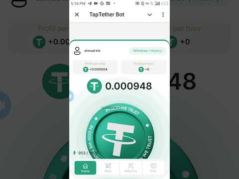 nueva aplicación para ganar dinero Telegram#real #top tether bot