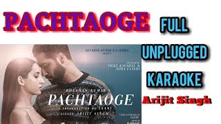 Pachtaoge Karaoke - Arijit Singh