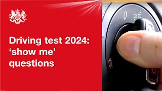 'Show me, tell me': show me questions 2026: official DVSA guide