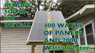 Renogy Solar Kit 400 Watts of panels and a 2000 Watt inverter