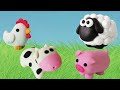 🔴farm animals special miniature compilation easy tutorial polymer clay fondant diy