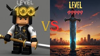 СДЕЛАЙ СУПЕР МЕЧЬ УРОВЕНЬ 100 VS УРОВЕНЬ 99999 В ROBLOX