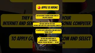 Apple is hiring $28 an hour to work from home ￼ #makemoneyonline #sidehustle #workfromhome