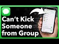 Why Can't I Remove Someone From Group Text