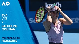 Eva Lys v Jaqueline Cristian Highlights | Australian Open 2025 Third Round