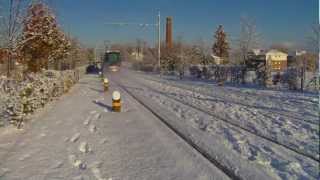 Luas Tram in the snow