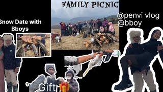 Family picnic /china border  #snow #bboys #penvi vlog