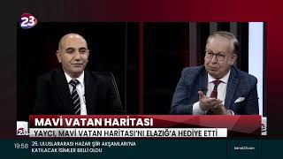 ELAZIĞLI MÜSTAFİ TÜMAMİRAL DOÇ.DR. YAYCI, HAZIRLADIĞI MAVİ VATAN HARİTASINI ELAZIĞ’A HEDİYE ETTİ