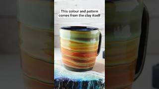 Adding a pattern using colourful liquid clay #ceramic
