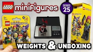 LEGO Minifigures Series 25 Unboxing & Weight Guide