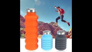 500ML Portable Silicone Collapsible Outdoor Water Bottle