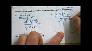 3.3.2: Forms of a Line – Slope Intercept Form and Standard Form (2)