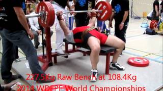 Andy Rigby 502 Pounds Raw Bench Press at 239 Pounds Bodyweight