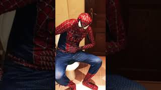 Spiderman catches the toilet! #shorts