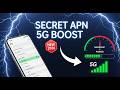 APN Settings for 5G Speed 🚀 | Boost Internet Speed 100% Working Trick