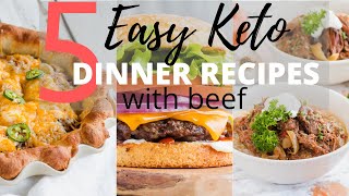 EASY KETO DINNER RECIPES USING BEEF + DINNER DONE IN 30 MINUTES!! --Keto Meal Prep Instructions!!