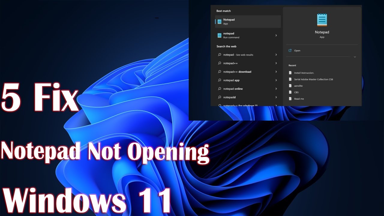 How To Fix Notepad Not Opening On Windows 11 | Easy And Quick Solutions ...