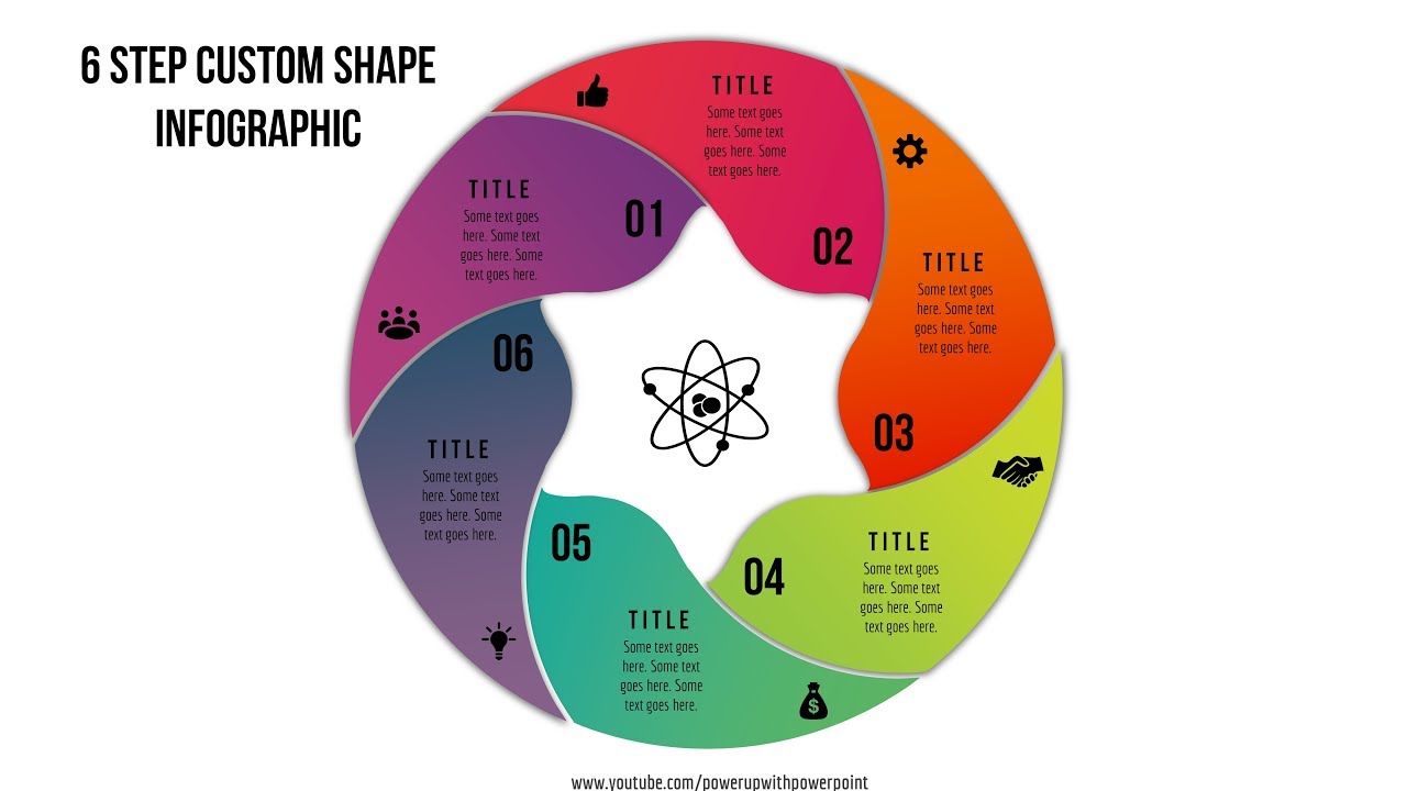 20.Create 6 Step CUSTOM SHAPE Infographic|Powerpoint Presentation ...