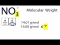 molar mass molecular weight of no3