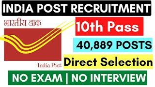 10th pass govt jobs 2023 | India Post Office Recruitment for GDS | Apply Now | Job4freshers