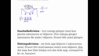 Innehållsdivision och delningsdivision